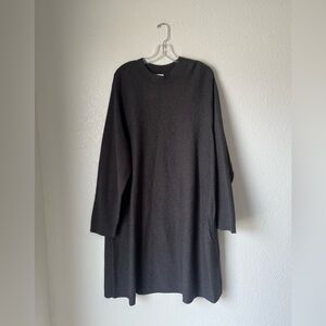 🖤 J.Jill Flounced Hem Charcoal Gray Sweater Dress | 3XL | NWT 🖤